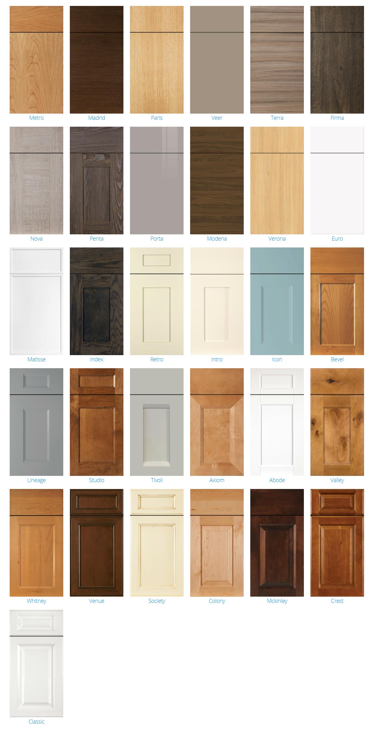 2600 Series Cabinet Door Styles